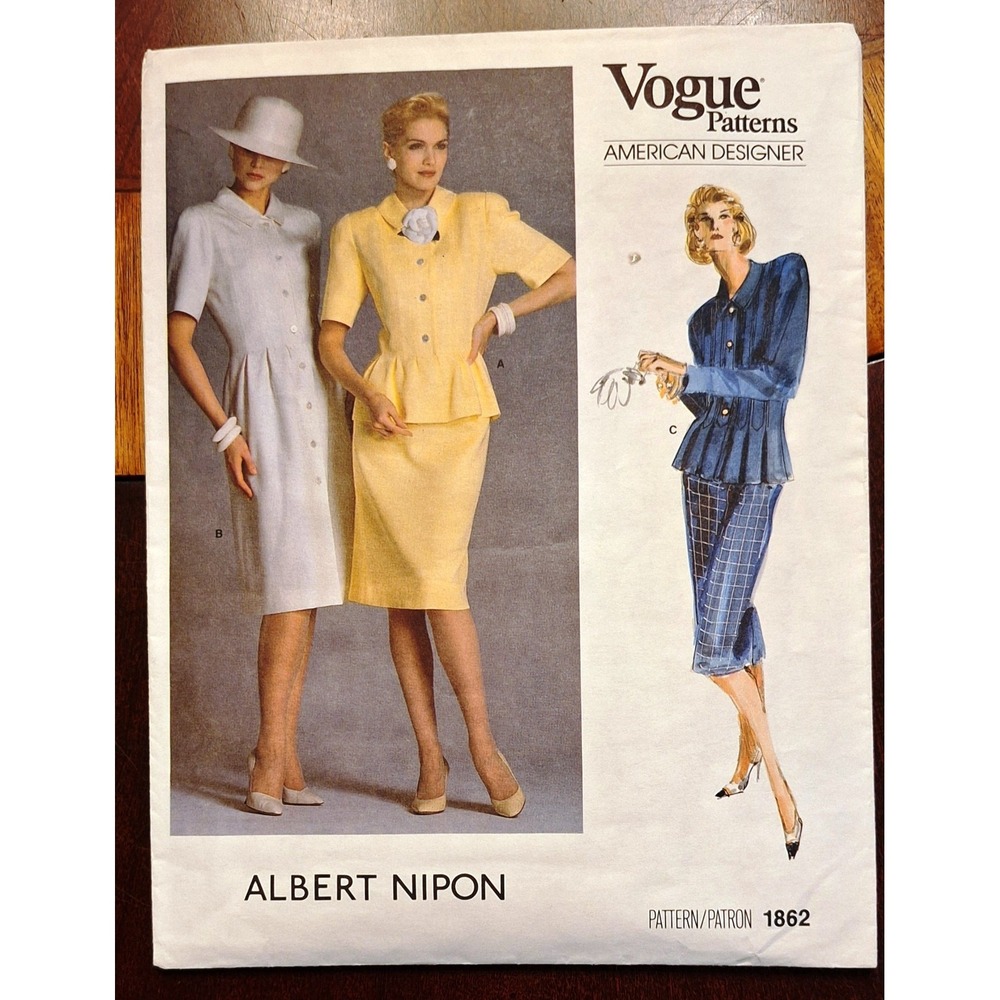 Vogue American Designer - Albert Nipon pattern‎ #1862  Size14